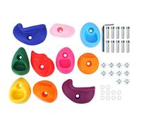 Cerlyiont 10 Pcs Climbing Holds, Adult Climbing Rocks, Indoor Outdoor Rock Wall Climbing Kit, Multicolored Large Rock Climbing Holds Outdoor Large Rock Wall Grips (Medium Size 10 Packs)