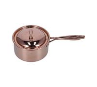 Cerlyiont Saucepan, Milk Pot, Multipurpose Sauce Pan with Lid, Stainless Steel, Easy Pour with Ergonomic Handle for Home Kitchen Restaurant (Or Rose)
