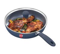 Cermica Cermica Freing Pan de frying de 23 cm de dimetro Induccin Freed Partita con tapa de vidrio Ganito Omlette de huevo Ban de pescado Azu