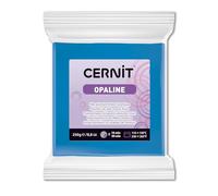 CERNIT CE0880250261C - Pan de pasta de polímero opalino - pasta para modelar para hornear - Color azul primario - Bloque de 250 g