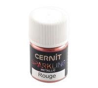 Cernit Polvo Colorido de Efecto, Rojo, talla única