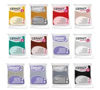 CERNITCE0900012K03C - Paquete de 12 panes de pasta polímera, colores navideños, pasta de modelar n.º 1, 12 colores diferentes - Bloques de 56 g - DIY, adultos, creaciones de plastilina