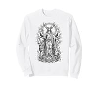 Cernunnos Arte Lineal de Cuernos sagrados del Dios del Bosque Celta Sudadera