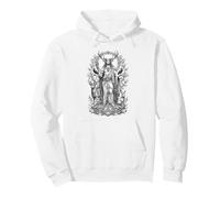 Cernunnos Arte Lineal de Cuernos sagrados del Dios del Bosque Celta Sudadera con Capucha