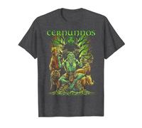 Cernunnos Mitología Celta Dios irlandés pagano Camiseta, Hombre, Jaspeado Oscuro, L
