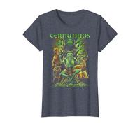 Cernunnos Mitología Celta Dios irlandés pagano Camiseta, Mujer, Azul Jaspeado, S
