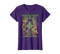 Cernunnos Mitología Celta Dios irlandés pagano Camiseta, Mujer, Morado, L