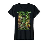 Cernunnos Mitología Celta Dios irlandés pagano Camiseta, Mujer, Negro, XL