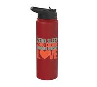 Cero sueño cero energía cien por ciento amor mamá Stainless Steel Insulated Water Bottle
