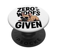 Cero Woofs Dado el Humor del Bulldog francés PopSockets PopGrip Adhesivo
