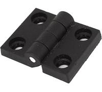 Cerradas de muebles integrados Bisagra de plástico con clip for gabinete, color negro, 50 x 40 x 19 mm, con orificios de montaje