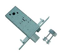 Cerradura a doble Mapa de ponerse Art. 983, Triple Quattro mandate a pestillo. Marco Tirador mm 8. dotata de dos guidachiave (Nailon, tornillos de fijación (dos llaves. Frontal inoxidable.