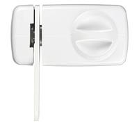 Cerradura adicional 7030 (Estribo de bloqueo, Blanco, Apertura universal, Apto para: Puertas con apertura hacia el interior)