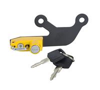 Cerradura antirrobo para casco de aleación de aluminio, lado derecho, compatible con 650 Z 650, accesorios para motocicleta, negro, rojo, naranja, amarillo, verde y azul (Amarilla)