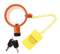 Cerradura Antirrobo para Remolque Señal Visible, Aleación Aluminio Naranja | Instalación Sencilla, Máxima Seguridad, para Rueda y Tráiler, Repuesto para Vehículos Recreativos y Contenedores