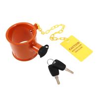 Cerradura Antirrobo para Remolque y Rueda, Seguridad Máxima, Naranja | Aleación de Aluminio, Señal Visible de Aviso, Uso Prolongado, Repuesto para Remolques, Vehículos Recreativos y Contenedores