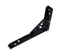 Cerradura automática plegable bisagra, soporte de Soporte de estante plegable triangular montado en la pared, multicolor, 8-14 pulgadas, paquete de 2(2pcs Black 14inch)