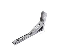 Cerradura automática plegable bisagra, soporte de Soporte de estante plegable triangular montado en la pared, multicolor, 8-14 pulgadas, paquete de 2(2pcs Silver 10inch)