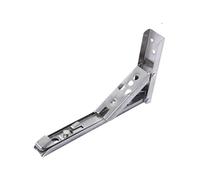 Cerradura automática plegable bisagra, soporte de Soporte de estante plegable triangular montado en la pared, multicolor, 8-14 pulgadas, paquete de 2(2pcs Silver 12inch)