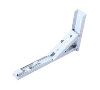 Cerradura automática plegable bisagra, soporte de Soporte de estante plegable triangular montado en la pared, multicolor, 8-14 pulgadas, paquete de 2(2pcs White 14inch)