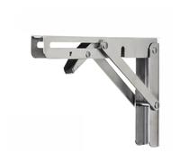 Cerradura automática plegable bisagra, soporte de Soportes for estantes Triángulo plegable montado en la pared Paquete de 2 10 pulgadas