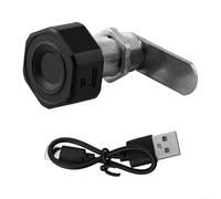 Cerradura biométrica de huellas dactilares de 30 mm para uso doméstico, identificación rápida para seguridad de gabinete (negro)