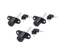 Cerradura Buzon Cilindro de leva Triple cerradura for oficina, archivador, escritorio, cajón, muebles frontales, Hardware aleación Zinc, seguridad, 16mm/19mm(Black 19mm 3PCS)