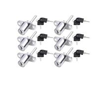 Cerradura Buzon Cilindro de leva Triple cerradura for oficina, archivador, escritorio, cajón, muebles frontales, Hardware aleación Zinc, seguridad, 16mm/19mm(Silver 19mm 6PCS)