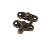 Haofy Cerrojo de Gancho, 12 Piezas Gancho de Pestillo Antiguo, Pestillo de Cierre de Bronce Decorativa, Derecho o Izquierdo, para Cajón, Caja de Madera o Caja de Joyería, con 48 Tornillos (Derecho)