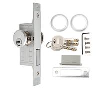 Cerradura central para puerta con marco de vidrio, cerradura de embutir comercial de alta resistencia contra robos, cerradura de puerta corredera de acero inoxidable para puertas