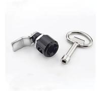Cerradura cilíndrica for puerta de gabinete, cerradura de caja con cabeza redonda, se puede instalar con candado, 1 unidad(Black)