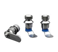 Cerradura circular con botón MS403-A for caja de distribución de energía | Caja de señal de interruptor de armario eléctrico giratorio | 1 unidad(Zinc Alloy Flat)