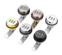 Cerradura Combinación de contraseña de 3 dígitos Rueda de puerta de gabinete de cajón de aleación de zinc inteligente Forma redonda Seguridad 1 Uds(Zinc sliver 30mm)