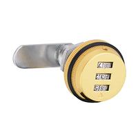 Cerradura Combinada De Leva para Gabinete, Cerradura De Cajón De Gabinete con Contraseña De 3 Dígitos, Cerraduras De Seguridad para Vestidor, Casillero, Cajón, Buzón(20mm-Dorado)
