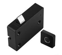 Cerradura compatible con cajón para reconocimiento de huellas dactilares, puerta segura más cerradura de gabinete para seguridad de oficina en casa con electrónica (B con aplicación)