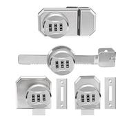 Cerradura con contraseña de cristal sin taladro, aleación de zinc y acero laminado en frío, cerradura de seguridad para puertas correderas de vidrio de 3-11 mm de grosor