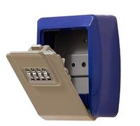 Cerradura con llave, Con cerradura de llave con contraseña 4 dígitos, caja fuerte combinación llaves segura, oculta impermeable for interiores, exteriores, hogar, oficina, garaje, escuela(Blue)