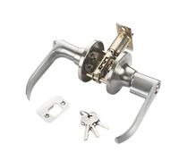 Cerradura con perilla : conjunto de manija de varilla triple, operación sin ruido | Carcasa de metal pulido, control de cierre manual, acceso con llaves incluido, instalación en habitación