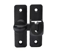 Cerradura con pestillo de acero inoxidable, Aleación de la cerradura del pestillo tirón puerta corrediza multicolor montado 90 grados(Black)
