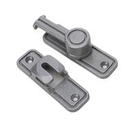 Cerradura con pestillo de acero inoxidable, Pestillo abatible, 2 uds., aleación de zinc multicolor, pestillo for puerta y ventana 90/180 grados(Sliver)