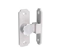 Cerradura con pestillo para puertas abatibles, Tamaños múltiples multicolores del acero inoxidable cierre de la puerta corrediza 90 grados(Short Silver)