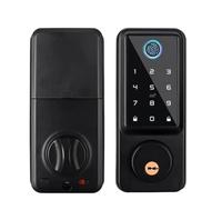 Cerradura conectada Cerradura inteligente con huella dactilar, biometría, aplicación remota, Control, tarjeta de contraseña, cerrojo automático, cerradura electrónica(Silver)