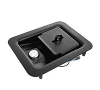 Cerradura cuadrada for llave de gabinete, negra o inoxidable, for coche, autobús, camión, maletero, caja electrónica, accesorios for camioneta MS217, 1 Uds.(Can use padlock)
