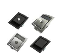 Cerradura cuadrada for puerta de armario con o sin llave for caja electrónica, accesorios for coche MS215, 1 unidad(Silver)