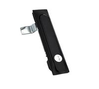 Cerradura D8612 de aleación de zinc negra for caja de distribución, cerradura plana for gabinete, cerradura metálica emergente, 1 unidad