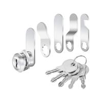 Cerradura de 16 mm, cerradura de buzón, 5 llaves, cerradura para muebles, incluye 5 placas de bloqueo diferentes, para puertas de armarios, muebles