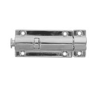 Cerradura de Acero Inoxidable para Puerta Corrediza, Seguridad | Montaje Superior o Inferior, Instalación Bilateral, Acabado Plata, Perfil Discreto para Armarios y Vidrio