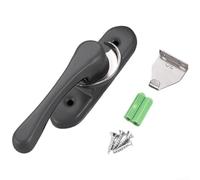 Cerradura de acero inoxidable para puertas correderas que ofrece uso bidireccional y alineación giratoria para una seguridad fiable de la ventana (1 gris)