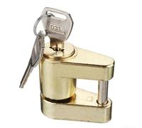 Cerradura de acoplador de remolque resistente con pin endurecido de 1/4 pulgadas para acopladores tipo pestillo, material de aleación de zinc y 2 llaves de cobre