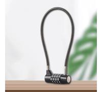Cerradura de alambre de acero suave con cable de acero de 5 mm, aleación de zinc, cerradura de puerta de gabinete de gimnasio y escuela, para refrigerador, caja de herramientas para almacenamiento de